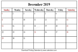 Best Blank December 2019 Calendar Template Printable Centre Header Calendar Template Printable Calendar Template Calendar Design Template