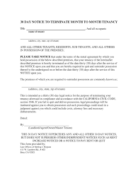 I hereby give my advanced notice to vacate the described leased property above in giving my 56 days prior notice. 30 Day Notice To Landlord Template Fill Out And Sign Printable Pdf Template Signnow