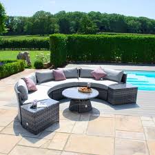 Discover quality garden sofas on dhgate and buy what you need at the greatest convenience. Rattan Garden Furniture Grey Half Moon Sofa Set Oak Furniture House