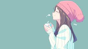 Female anime characters wallpaper, anime girls, girls frontline. Anime Hat Anime Girls Tea Closed Eyes Simple Background Cup Brunette Face Profile 2k Wa Aesthetic Anime Anime Computer Wallpaper Cute Laptop Wallpaper
