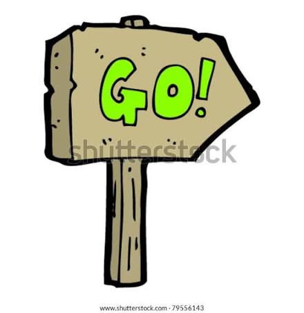 Cartoon Go Sign Stock Vector (Royalty Free) 79556143 | Shutterstock