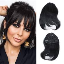 Here you can explore hq black hair transparent illustrations polish your personal project or design with these black hair transparent png images, make it even more personalized and more attractive. Amazon Com Mtai Human Hair Bangs Clip On Real Hair For Black Women Black Color Hair Bangs Extensions Beauty