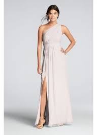 Long Chiffon Dress With Asymmetric Neckline Mesh Bridesmaids Dress Chiffon Dress Long Bridesmaid Dresses Long Chiffon