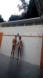 Cruising public shower - touching cocks - ThisVid.com
