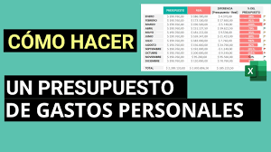 presupuesto personal en excel