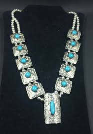 Ebay Sponsored Joseph Begay Navajo Silver Turquoise Squash Blossom Style Necklace Turquoise Silver Bracelet Silver Bead Necklace Turquoise Earrings Dangle