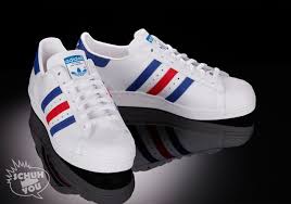 Adidas Superstar 80s White Blue Red French Edition