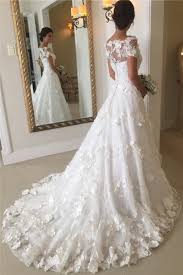 Princess diana's wedding dress will go on display in new royal fashion exhibition. Short Sleeves A Line Flowers Wedding Dresses Appliques Princess Bride Dress Suzhoudress Co Uk
