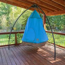 Once the sun starts to set, activate the led lights included for more adventures in. Treepod Portable Hanging Tree House Stand 961253 Tree House Hanging Outdoor