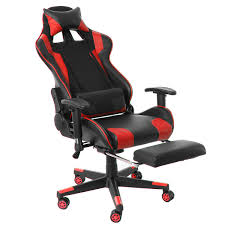 Not only that, it has a massage feature as well. Black Gaming Chair With Footrest Ergonomic Computer Gaming Chairs Video Game Chair Pc Racing Computer Chair For Gamer With Lumbar Support Furniture Home Office Furniture