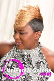 Short Blonde Hairstyle with Tapered Sides from Katina King