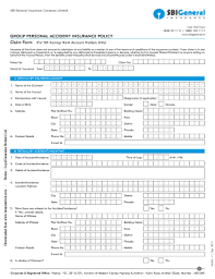 Through its arogya plus policy, sbi general insurance aims to make medical treatments more affordable for its customers. Sbi General Group Personal Accident Insurance Claim Form Fill Online Printable Fillable Blank Pdffiller