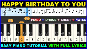 Watch the video and play these notes with your left hand while playing the melody with the right in this tutorial, you will learn how to play chords for this song in the key of c major. Happy Birthday To You Piano Keyboard Tutorial Full Lyrics Perfect Easy Simple Notes Chords Lesson Youtube