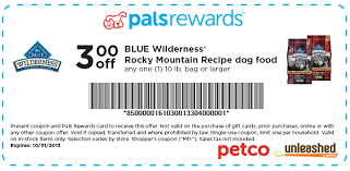 Petco 3 Off Blue Wilderness Dog Food Printable Coupon Printable Coupons Dog Food Recipes Petco