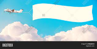 Download Airplane White Banner Image Photo Free Trial Bigstock