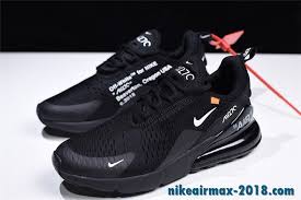 Off White X Nike Air Max 270 Summer Mens Sneaker Black Scarpe