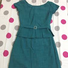 Oscar de la renta citrus primavera sleeveless silk midi day dress $2,990. Aqua Green Dress With Built In Belt Shopee Philippines