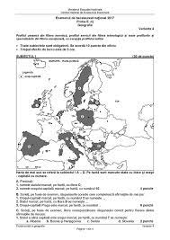 Absolvenții de liceu suțin azi ultima probă scrisă a examenului de. Bacalaureat 2017 Subiectele Si Baremul De Corectare La Geografie Europa Fm