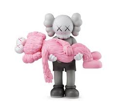 Kaws Gone Figure Open Edition Grey Pink Kaws Wallpaper Cool Artwork Art Toy