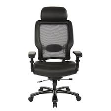 Black ergonomic adjustable mesh home office chair. Office Star Products Executive Big And Tall Chair 63 E37a773hl The Home Depot