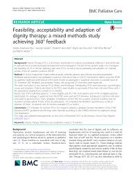 Pdf Feasibility Acceptability And Adaption Of Dignity
