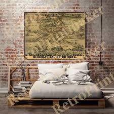 Bancrofts Pictorial Chart Of Geographical Definition 1870 Restoration Hardware Home Deco Style Old Wall Vintage Reprint