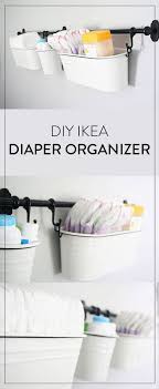 Diy Ikea Wall Diaper Organizer Productive Pretty Diaper Organization Baby Nursery Organization Baby Storage