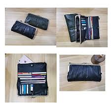 Keep your valuables safe with our women's card holders. Rfid Blocking Wallets For Women Leather Clutch Wallet Bifold Credit Card Holder Ladies Coin Purse With Zipper And Kiss Lock Black Pricepulse