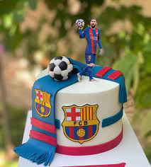 1 4 sheet fc barcelona logo birthday edible cake cupcake topper. Radhe Cakery On Instagram Cake For Messi S Fan You Think Of It And You Have It Customise Cakes Con In 2020 Boat Cake Soccer Cake Football Birthday Cake