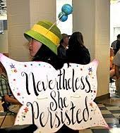Warren had been attempting to read a letter written in 1986 by the late coretta scott king ― civil rights hero. Nevertheless She Persisted Wikipedia