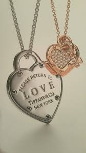 Tiffany Co Return To Tiffany Love Pendant Sterling Silver Heart Tag Key Pendant In 18k Rose Gold Diamonds Neck Jewellery Tiffany Co Key Pendant