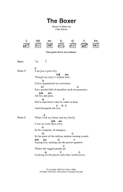 The boxer chords simon and garfunkel