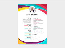Resume design can be a funny thing. Free Two Column Resume Template With Colorful Style Design