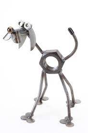 Nut Dog Sculpture Welding Art Scrap Metal Art Scrap Metal