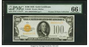 Also printed were $5,000, $10,000 and $100,000 gold certificates. 1928 Gold Certificates Small Pricing Guide The Greensheet