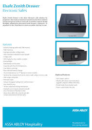 Vingcard elsafe has continued to lead the market by continuously. Elsafe Zenith Drawer Assa Abloy Hospitality Manualzz