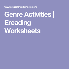 Genre Activities Ereading Worksheets Genre Activities Genre Study Genres An answer key is included. pinterest