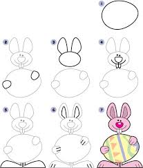Perfect for a classroom project, party project, or individual project. How To Draw An Easter Bunny Easter Drawings Art Drawings For Kids Easter Art