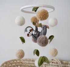 Sloth Baby Mobile Sloth Modern Mobile Boy Crib Mobile Girl Etsy Crib Mobile Girl Baby Mobile Nursery Mobile
