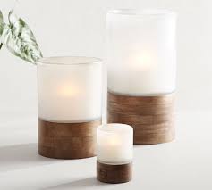 100 candles features a wide selection of glass candle holders, candle holders, glass, candles, candle holders, candle accessories, and more. Handcrafted Wood Frosted Glass Candleholders Pottery Barn