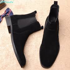 Whether you're looking to dress up or down, these ankle boots pair with literally everything. Luxury Suede Chelsea Boots Men Genuine Leather Mens Black Ankle Boots Men Cow Leather Slip On High Quality Men Dress Boots Shoes Chelsea Boots Aliexpress