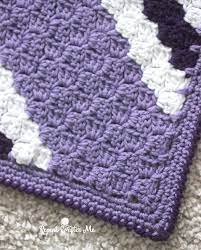Crochet Purple Stripe C2c Blanket Repeat Crafter Me Crochet Blanket Edging C2c Crochet Pattern Free Crochet Edging Patterns