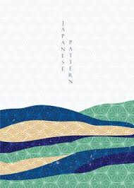 Set of abstract contemporary aesthetic background with mountain landscape. Japanese Background Poster By Marukopum Pum Displate