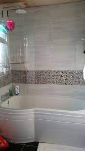 Bathroom P Bath And Waterfall Shower From B Q Waterfall Shower Bathroom Corner Bathtub