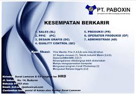 Lowongan kerja di cv utomo plastik. Konsep Lowongan Kerja Pt Puma Lamongan Paling Update