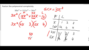 factoring trinomials using a chart