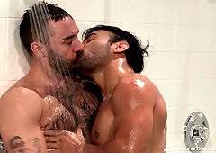 The guys were all walking around naked. Shower Gay Porn