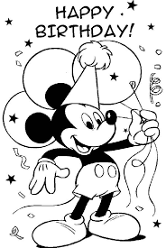 Seen here is baby mickey mouse so here are 25 free printable mickey mouse coloring pages online that would attract your kids like magnet and make them stay in one place. Printable Happy Birthday Cards To Color Novocom Top