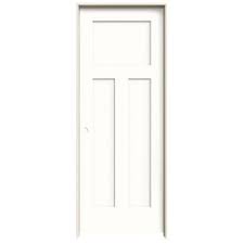 3 Panel Craftsman Solid Core Smooth Molded Composite Right Hand Interior Single Prehung Door Common Prehung Interior Doors Prehung Doors French Doors Interior