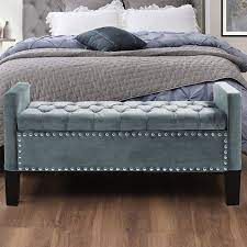 Inspired Home Velvet Willow Bench Bed Bath Beyond Upholstered Storage Bench Tufted Storage Bench Indoor Storage Bench